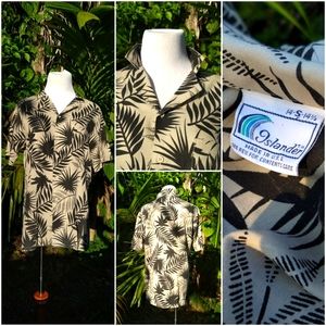 Vintage Men's ISLANDER short sleeve button up top, Size L